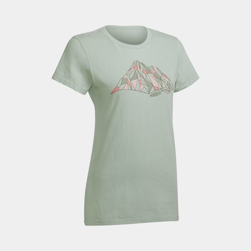 Keen Faceted Mountain - Kadın T-Shirt - Zeytin Yeşili - Turkey (126058EFK)